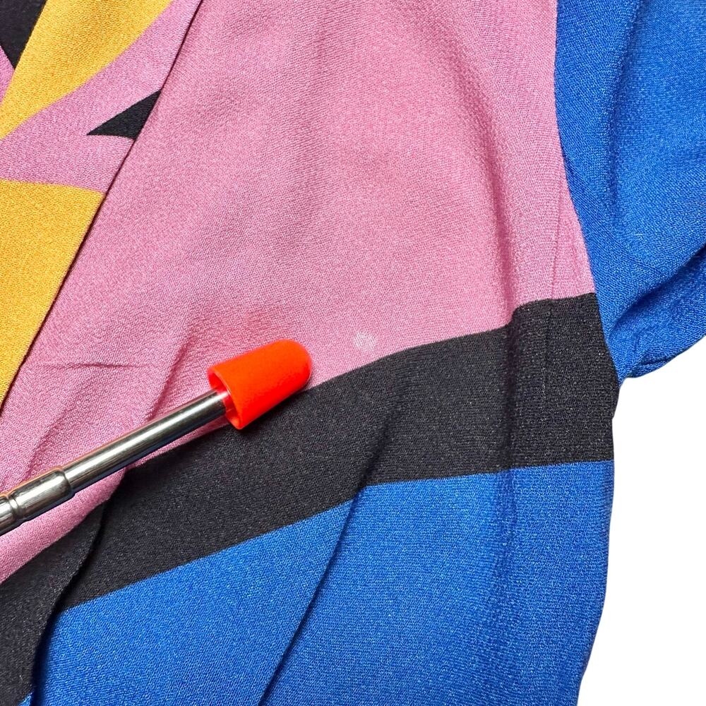FARM Rio | Women | Multicolor Geometric Color Block Retro 60s Maxi Dress | XS - Picture 15 of 16
